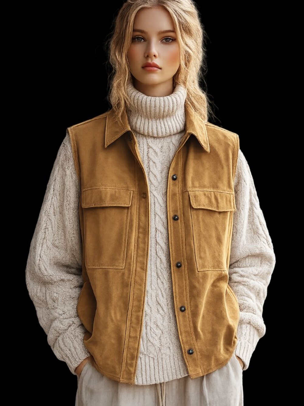Vintage genuine suede, Clifford Michael  vest